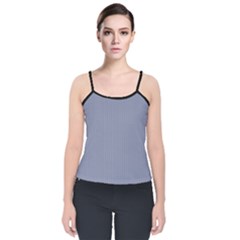 Cool Grey - Velvet Spaghetti Strap Top by FashionLane