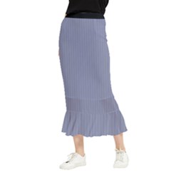 Cool Grey - Maxi Fishtail Chiffon Skirt