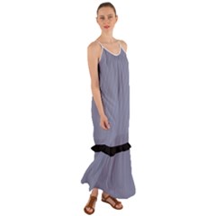 Cool Grey - Cami Maxi Ruffle Chiffon Dress by FashionLane