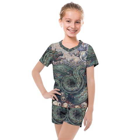 Slay Your Dragons - By Larenard Kids  Mesh Tee And Shorts Set by LaRenard