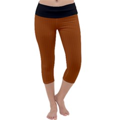 Burnt Orange - Capri Yoga Leggings by FashionLane