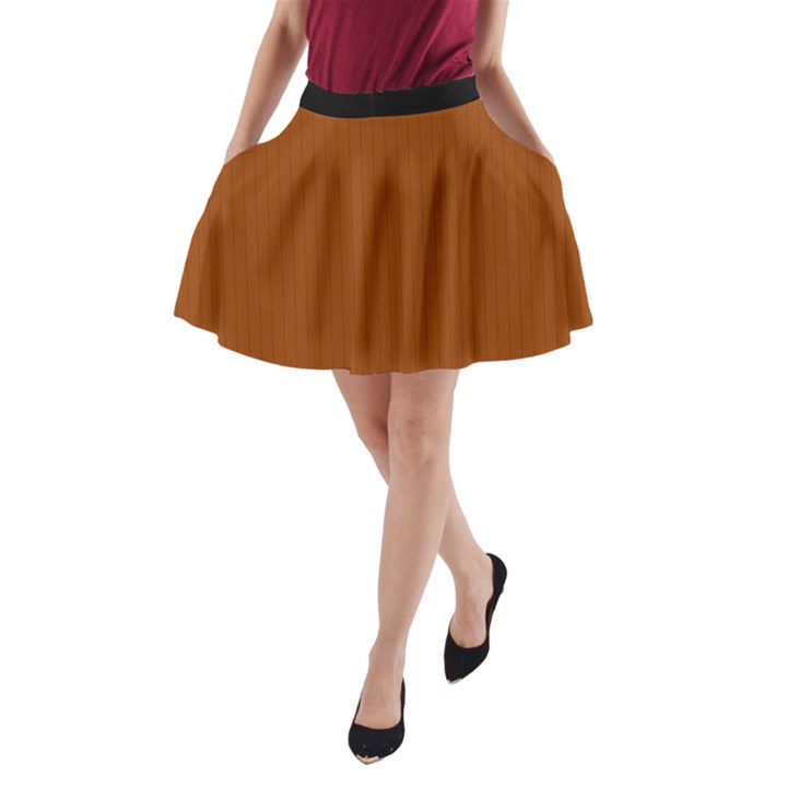 Burnt Orange - A-Line Pocket Skirt