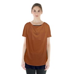 Burnt Orange - Skirt Hem Sports Top by FashionLane