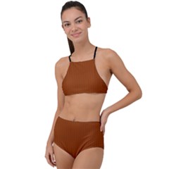 Burnt Orange - High Waist Tankini Set by FashionLane