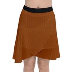 Burnt Orange - Chiffon Wrap Front Skirt by FashionLane