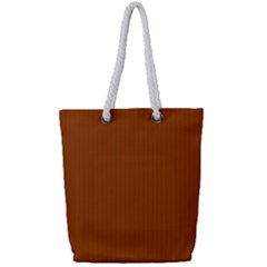 Burnt Orange - Full Print Rope Handle Tote (small) by FashionLane