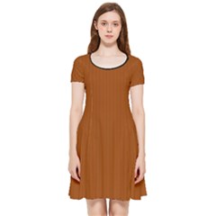 Burnt Orange - Inside Out Cap Sleeve Dress