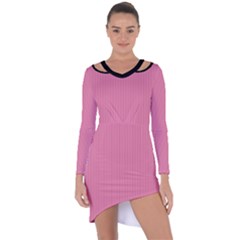 Aurora Pink - Asymmetric Cut-out Shift Dress by FashionLane