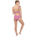 Aurora Pink - Frilly One Shoulder Swimsuit View2