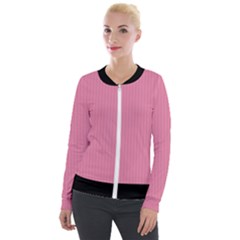 Aurora Pink - Velvet Zip Up Jacket by FashionLane