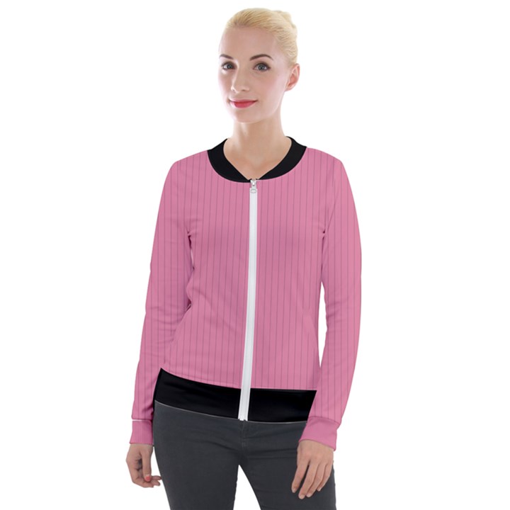 Aurora Pink - Velvet Zip Up Jacket