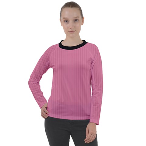 Aurora Pink - Women s Long Sleeve Raglan Tee by FashionLane