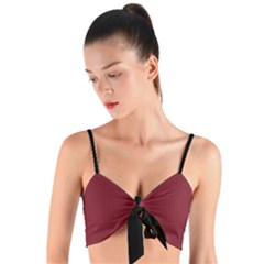 Antique Ruby - Woven Tie Front Bralet by FashionLane