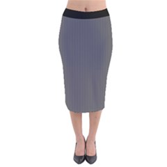 Blackened Pearl - Velvet Midi Pencil Skirt by FashionLane