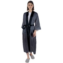 Blackened Pearl - Maxi Satin Kimono by FashionLane