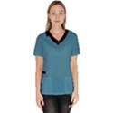 Blue Moon - Women s V-Neck Scrub Top View1