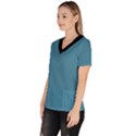 Blue Moon - Women s V-Neck Scrub Top View2