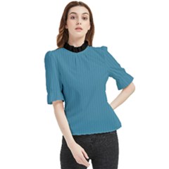 Blue Moon - Frill Neck Blouse