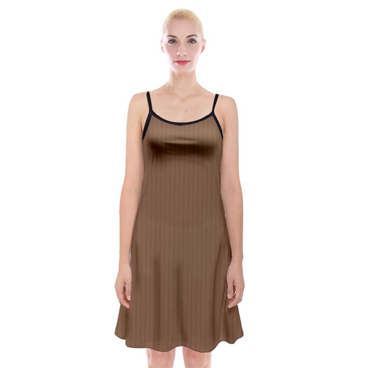 Brown Bear - Spaghetti Strap Velvet Dress