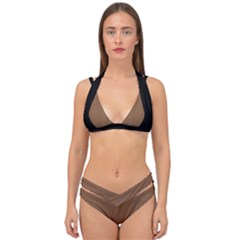 Brown Bear - Double Strap Halter Bikini Set by FashionLane