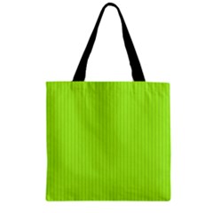 Chartreuse Green - Zipper Grocery Tote Bag by FashionLane