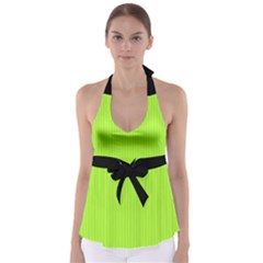 Chartreuse Green - Babydoll Tankini Top by FashionLane