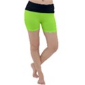 Chartreuse Green - Lightweight Velour Yoga Shorts View1