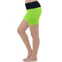 Chartreuse Green - Lightweight Velour Yoga Shorts View2