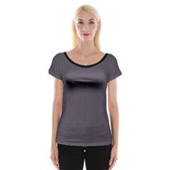 Dark Smoke Grey - Cap Sleeve Top by FashionLane