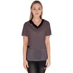 Dark Smoke Grey - Women s V-neck Scrub Top by FashionLane