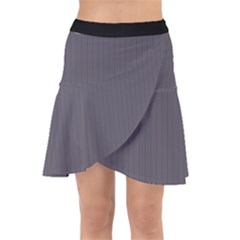 Dark Smoke Grey - Wrap Front Skirt by FashionLane