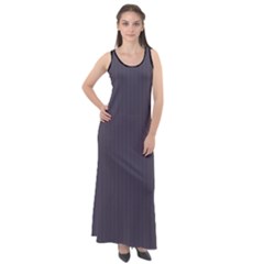 Dark Smoke Grey - Sleeveless Velour Maxi Dress by FashionLane