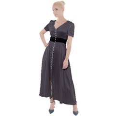 Dark Smoke Grey - Button Up Short Sleeve Maxi Dress by FashionLane