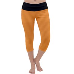 Deep Saffron - Capri Yoga Leggings