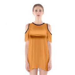 Deep Saffron - Shoulder Cutout One Piece Dress