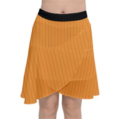 Deep Saffron - Chiffon Wrap Front Skirt