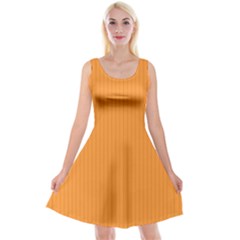 Deep Saffron - Reversible Velvet Sleeveless Dress