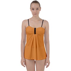 Deep Saffron - Babydoll Tankini Set