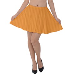 Deep Saffron - Velvet Skater Skirt