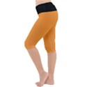 Deep Saffron - Lightweight Velour Cropped Yoga Leggings View2