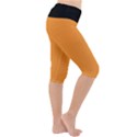 Deep Saffron - Lightweight Velour Cropped Yoga Leggings View3