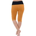 Deep Saffron - Lightweight Velour Cropped Yoga Leggings View4