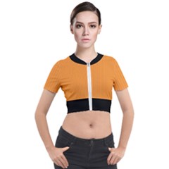 Deep Saffron - Short Sleeve Cropped Jacket