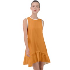 Deep Saffron - Frill Swing Dress