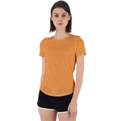 Deep Saffron - Back Cut Out Sport Tee