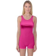 Deep Hot Pink - One Piece Boyleg Swimsuit by FashionLane