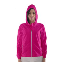 Deep Hot Pink - Women s Hooded Windbreaker by FashionLane