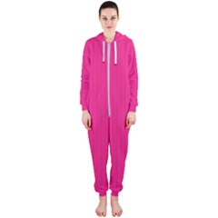 Deep Hot Pink - Hooded Jumpsuit (ladies)  by FashionLane