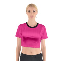 Deep Hot Pink - Cotton Crop Top by FashionLane