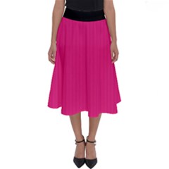 Deep Hot Pink - Perfect Length Midi Skirt by FashionLane